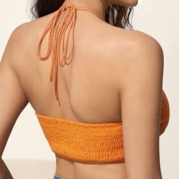 SHEIN Tied Backless Crop Top-SIZE L - Picture 2 of 5